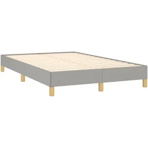 vidaXL Cadre de lit gris clair 120x190 cm tissu pas cher