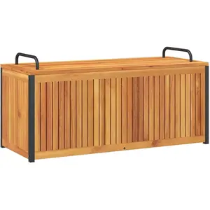vidaXL Boîte à coussins d'extérieur bois d'acacia solide et acier pas cher