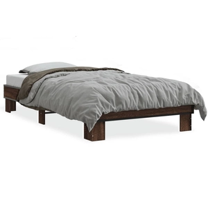 vidaXL Vidaxl Cadre De Lit Sans Matelas Chêne Marron 140x190 Cm pas cher