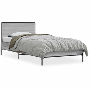 vidaXL Vidaxl Cadre De Lit Sans Matelas Sonoma Gris 90x200 Cm pas cher