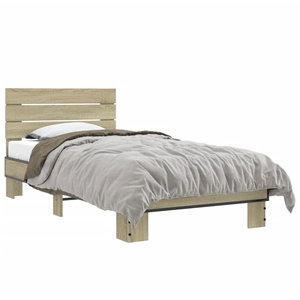vidaXL Vidaxl Cadre De Lit Sans Matelas Chêne Sonoma 90x190 Cm pas cher