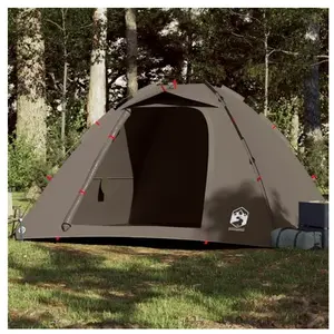 Comparateur de prix : vidaXL Tente de pêche 4 personnes marron libération rapide