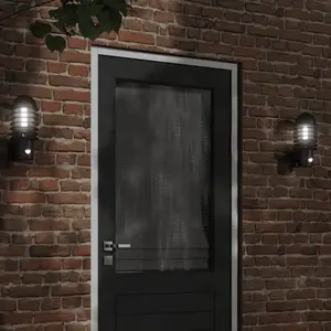 Comparateur de prix : vidaXL Applique murale d'extérieur avec capteur noir acier inoxydable