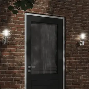 Comparateur de prix : vidaXL Appliques murales d'extérieur 2pcs argenté acier inoxydable