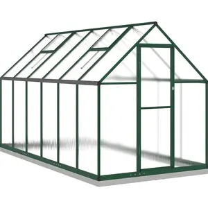 Comparateur de prix : vidaXL Serre avec cadre de base vert 334x169x202 cm aluminium