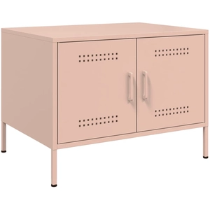 vidaXL Table basse rose 68x50x50,5 cm acier laminé à froid pas cher