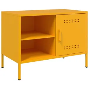 Comparateur de prix : vidaXL Meuble TV jaune moutarde 68x39x50,5 cm acier
