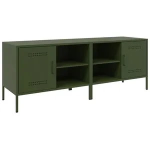 Comparateur de prix : vidaXL Meubles TV 2 pcs vert olive 68x39x50,5 cm acier