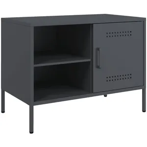 vidaXL Meuble TV anthracite 68x39x50,5 cm acier pas cher
