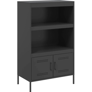 vidaXL Buffet haut noir 68x39x113 cm acier