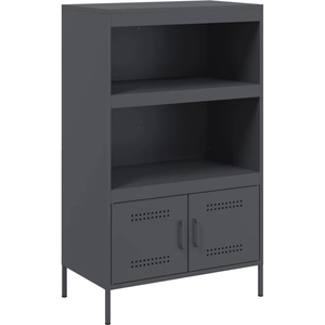 vidaXL Buffet haut anthracite 68x39x113 cm acier pas cher