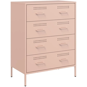 vidaXL Buffet rose 68x39x89 cm acier pas cher