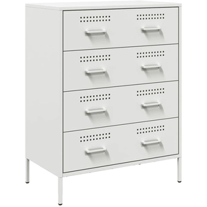 vidaXL Buffet blanc 68x39x89 cm acier pas cher