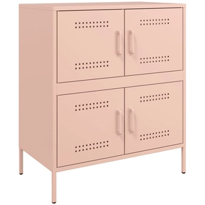vidaXL Buffet rose 68x39x79 cm acier pas cher