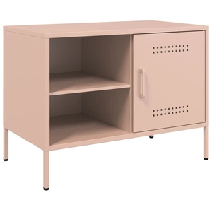 vidaXL Meuble TV rose 68x39x50,5 cm acier pas cher
