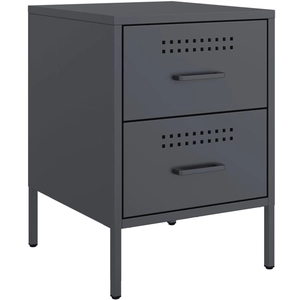 Comparateur de prix : vidaXL Tables de chevet 2 pcs anthracite 36x39x50,5 cm acier