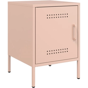 vidaXL Tables de chevet 2 pcs rose 36x39x50,5 cm acier pas cher