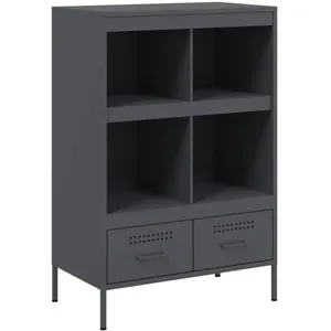 Vidaxl - Buffet haut anthracite 68x39x101,5 cm acier laminé à froid Anthracite pas cher