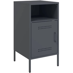 vidaXL Table de chevet anthracite 36x39x68 cm acier laminé à froid pas cher