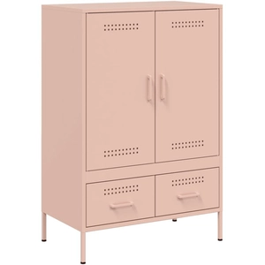 Vidaxl - Buffet haut rose 68x39x101,5 cm acier laminé à froid Rose pas cher