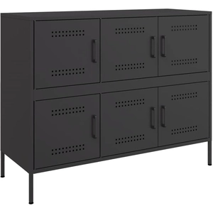 Vidaxl - Buffet noir 100,5x39x79 cm acier laminé à froid Noir