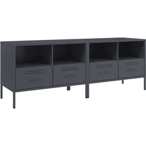 vidaXL Vidaxl Meubles Tv 2 Pcs Anthracite 68x39x50,5 Cm Acier pas cher
