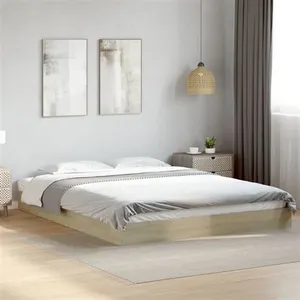 Vidaxl - Cadre de lit chêne sonoma 160x200 cm bois d'ingénierie Sonoma Oak pas cher