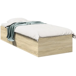 Vidaxl - Cadre de lit chêne sonoma 75x190 cm bois d'ingénierie Brun pas cher