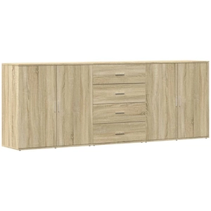 vidaXL Buffets 3 pcs Chêne sonoma Bois d'ingénierie