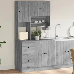 Comparateur de prix : Vidaxl - Armoire de cuisine sonoma gris 95x50x180 cm bois d'ingénierie