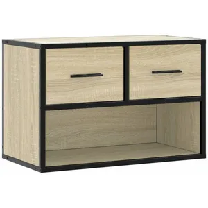 Meuble tv chêne sonoma 60x31x39,5 cm bois d'ingénierie et métal Vidaxl pas cher