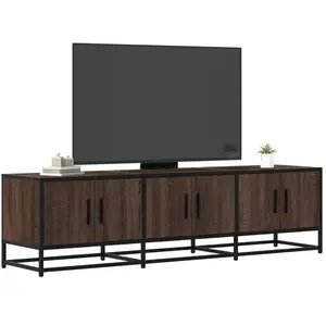 Comparateur de prix : vidaXL Meuble TV chêne marron 150x35x41 cm bois d'ingénierie et métal
