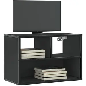 Comparateur de prix : vidaXL Meuble TV noir 60x31x39,5 cm bois d'ingénierie et métal