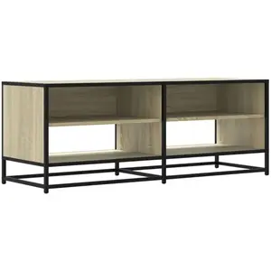 vidaXL Meuble TV chêne sonoma 120,5x40x46cm bois d'ingénierie et métal pas cher