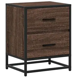 vidaXL Table de chevet chêne marron 40x31x50 cm bois d'ingénierie pas cher