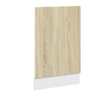 vidaXL Panneau de lave-vaisselle chêne sonoma bois d'ingénierie pas cher