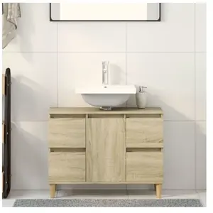 Comparateur de prix : vidaXL Meuble d'évier chêne sonoma 80x33x60 cm bois d'ingénierie