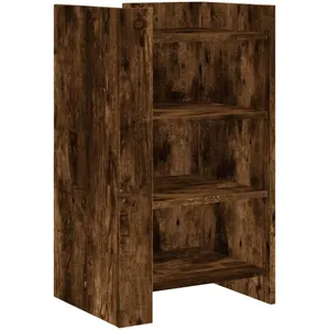 vidaXL Buffet chêne fumé 45x35x75 cm bois d'ingénierie pas cher