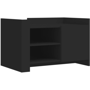 vidaXL Table basse noir 80x50x50 cm bois d'ingénierie pas cher