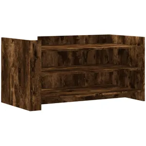 vidaXL Table basse chêne fumé 100x50x50 cm bois d'ingénierie pas cher