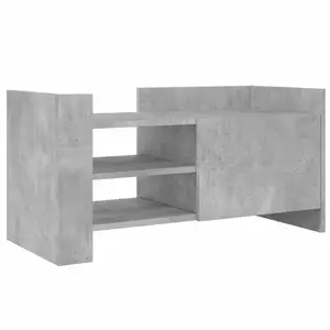 vidaXL Meuble TV gris béton 80x35x40 cm bois d'ingénierie pas cher