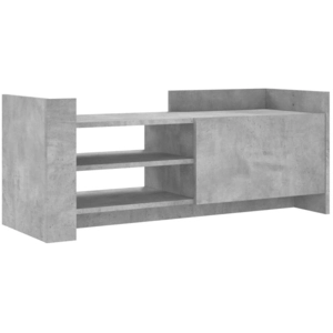 vidaXL Meuble TV Gris béton 100x35x40 cm Bois d'ingénierie pas cher
