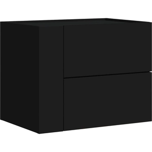 vidaXL Table de chevet murale noir 45x30x35 cm pas cher