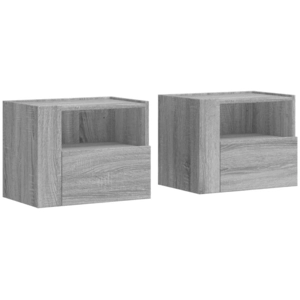 vidaXL Tables de chevet murales 2 pcs sonoma gris 45x30x35 cm pas cher