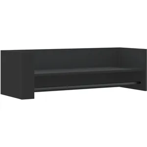 vidaXL Étagère murale noir 100x35x30,5 cm bois d'ingénierie pas cher