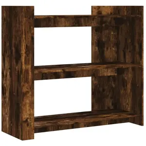 vidaXL Table console chêne fumé 100x35x90 cm bois d'ingénierie pas cher