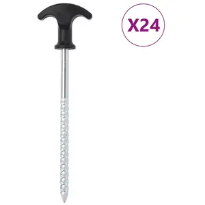 Comparateur de prix : vidaXL Piquets de tente 24 pcs 17 cm Ø7 mm acier galvanisé