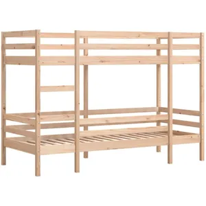 vidaXL Lit superposé 90x200 cm Bois de pin massif pas cher
