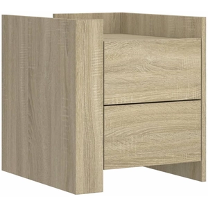 vidaXL Table de chevet chêne sonoma 45x50x50 cm bois d’ingénierie pas cher