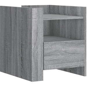 vidaXL Table de chevet sonoma gris 45x50x50 cm bois d'ingénierie pas cher